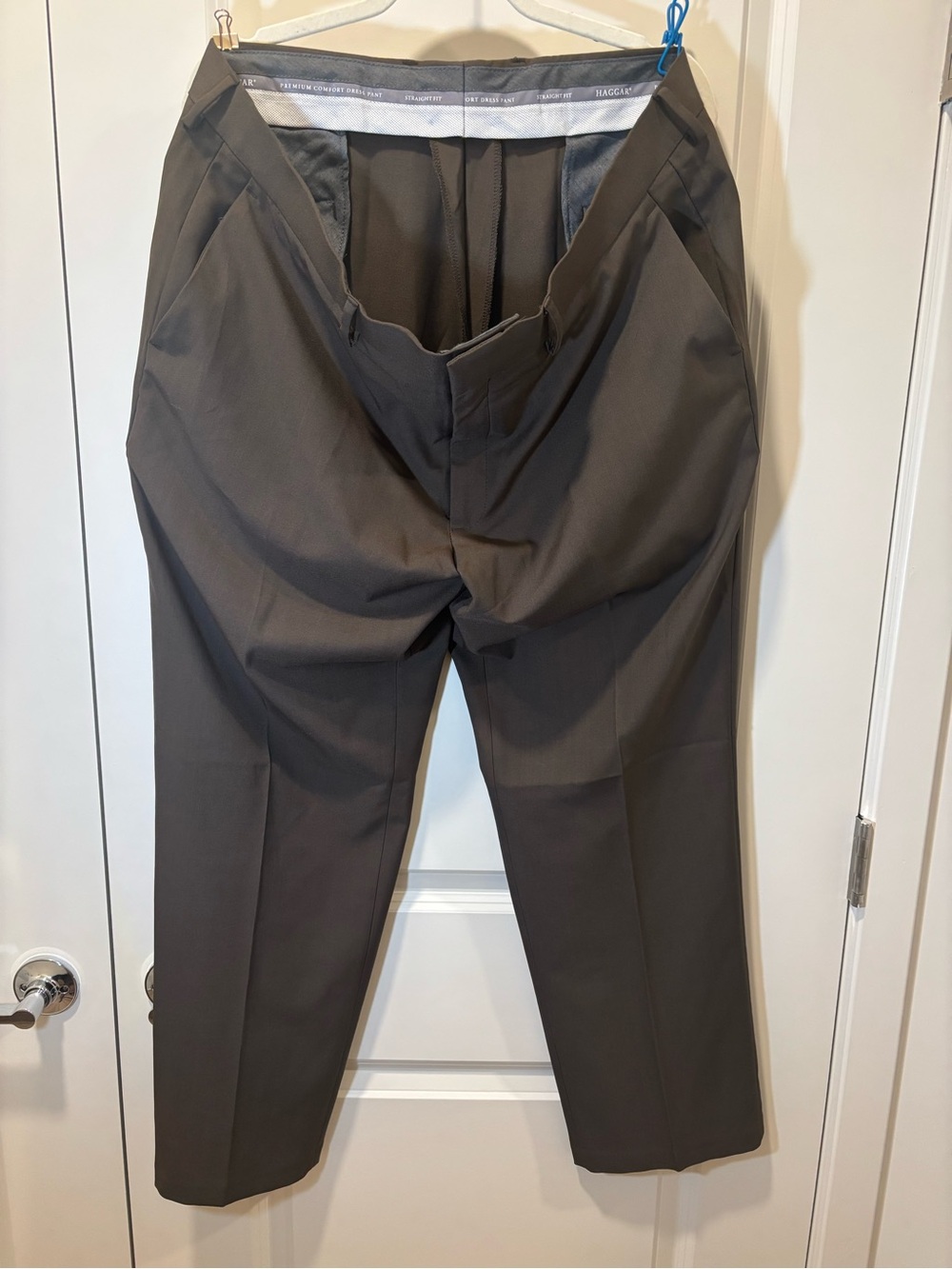 Haggar Men's Dress Pants in Charcoal Gray